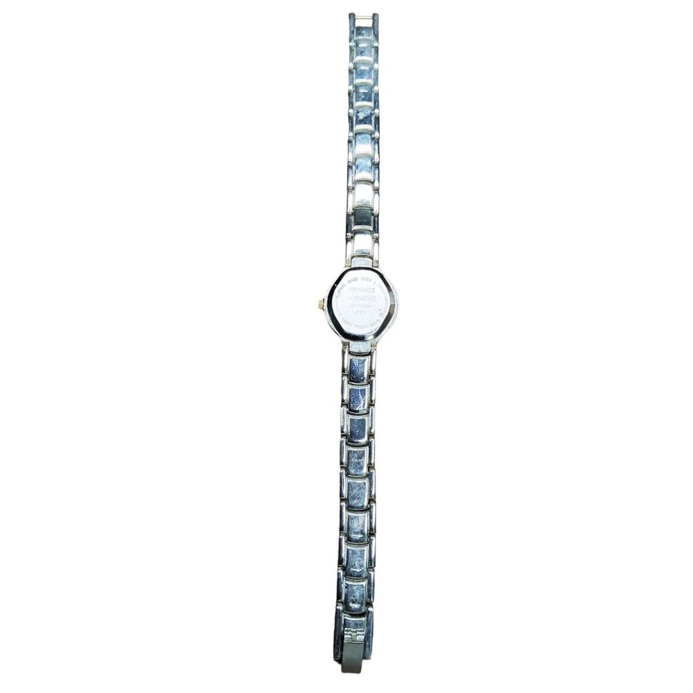 watch-it womens quartz silver tone japan movement 9mm wide 7"L band watch - Picture 3 of 4